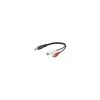Kabelis MicroConnect Jack 3,5mm - RCA (Cinch) x2 0,2m juoda (AUDALHF02)