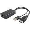 AV adapteris MicroConnect HDMI - DisplayPort + USB- A juodas (HDMDPP1)