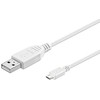 USB laidas MicroConnect USB-A - 0.6 m Baltas (USBABMICRO0,60W)
