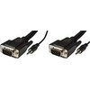 Kabelis MicroConnect D-Sub (VGA) - D-Sub (VGA) + Jack 3.5mm 10m juoda (MONGG10BMJ)