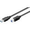 USB kabelis MicroConnect USB-A - USB-B 5 m Juodas (USB3.0AB5B)