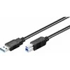 USB kabelis MicroConnect USB-A - USB-B 5 m Juodas (USB3.0AB5B)