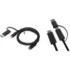 USB kabelis MicroConnect USB-C - USB-C + USB-A 1 m Juodas (USB3.1CCA1)
