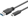 USB kabelis MicroConnect USB-A - USB-C 1 m Juodas (USB3.2CA1)