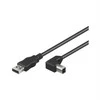 Kabelis USB MicroConnect USB-A - 0.5 m Juodas (USBAB05ANGLED)