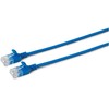 MicroConnect U/UTP CAT6A Slim 0.25M Mėlyna