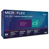 Vienkartinės nitrilinės ir neopreninės pirštinės Ansell Microflex 93-260, M (7,5-8), 50 vnt pakuotėje, tekstūruoti pirštai, žalios, storis 0,20mm.