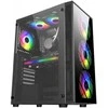 Fortron Midi Tower CMT192 korpusas, permatomas šonas, ATX, 4x RGB ventiliatorius, juodas