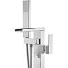 Vonios baterija Beliani Boyoma freestanding nerūdijančio plieno (229565)