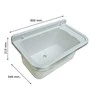 Hydroland Polipropileno plautuvė 55x34x21 balta