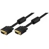 Goobay Full HD SVGA monitoriaus laidas, auksiniu dengtas VGA, Juodas, 2 m