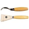 Šaukštų drožinėjimo peilis Morakniv® 163, lenkta geležtė 70x2,5mm. 25mm vidinis skersmuo. Dvigubi ašmenys, beržinė rankena