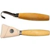 Medžio drožinėjimo peilis Morakniv 164, 13mm nerūdijančio plieno geležtė, odinis dėklas, kairiarankiams