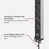 Brennenstuhl Alu-Line, 9xCEE 7/4 socket, 1xCEE 7/7 connection, 19 "1U, 2m cable, juodas / sidabrinis 1390007009 / GT-651