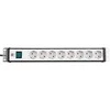 Brennenstuhl 19 "1.5", 8xCEE 7/4, 1xCEE 7/7, pet-protected connectors, 3m cable, sidabrinis / juodas 1156057018 / GT-663