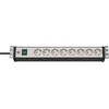 Brennenstuhl 19 "1.5", 8xCEE 7/4, 1xCEE 7/7, pet-protected connectors, 3m cable, sidabrinis / juodas 1156057018 / GT-663