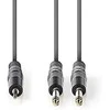 Nedis Kabelis 2x6.3mm mono kištukas - 3.5mm kištukas 1.5m stereo