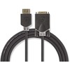 Nedis HDMI™ kabelis | HDMI™ jungtis | DVI-D 24+1 kontaktų jungtis 1080p | Paauksuotas | 2,00m | Tiesus | PVC | Antracitas | Pakuotė su langu ir Eu