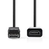 Nedis 0,2 m DisplayPort - HDMI-Kabelis, Juodas [DisplayPort-Stecker - HDMI-Buchse]