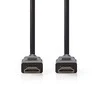 Nedis Ultra High Speed HDMI kabelis su Ethernet 1 m paauksuotu [juodas]