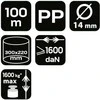 Linka Pinta polipropileno virvė, 14 mm skersmens, 100 m