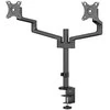 Laikiklis NEOMOUNTS SCREEN STALO MONTUVAS DVIEM EKRANAMS, Juodas (CLAMP+GROMMET)