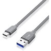 Kabelis USB Nevox USB-A - USB-C 1 m Pilka (1457)