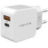 Įkroviklis Nevox nevox 30W USB-C + USB QC 3.0 Power Adapteris baltas