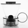 Clever Dripper - Stiklas 500ml Permatomas pilkas