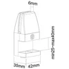 NEOMOUNTS STALO SPAUSTUVAS NS-GLSPROTECTXXX - 25–40 MM STORIUI - 2 VNT. RINKINYS