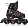 Riedučiai/ledo ritulio pačiūžos Nils Extreme NH11912 juodi-rožiniai - PU80 mm/82A (L 39-42)
