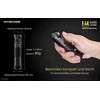 Nešiojamas žibintas - Nitecore E4K 4400 liumenų 200m spindulys USB-C įkraunamas