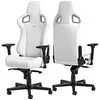 Žaidimų kėdė Noblechairs EPIC High-tech faux leather Gaming Chair, Baltas Edition
