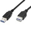 USB kabelis PremiumCord USB-A - USB-A 1 m Juodas (ku3pa1Bk)