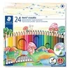 Staedtler - Noris ištrinami spalvoti pieštukai su trintuku – 24 vnt. (144 50NC24)