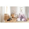 Palapinė vaikams Nukido Teepee, su šviesomis, rožinė su žvaigždėmis