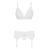 Obsessive - 810-SEG-2 Set 3 pcs Baltas L/XL 3 dalių apatinių komplektas