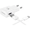 EP-TA200EWE + EP-DR140AWE Samsung 15W Kelioninis kroviklis + USB-C Data kabelis balos spalvos (OOB Bulk)
