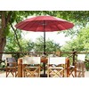 Beliani Lumarko Garden Umbrella 255 cm raudona BAIA!