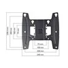 ONE For ALL Sieninis laikiklis, WM 4241, 19-42 ", pasukamas, pakreiptas, maksimalus svoris (talpa) 30 kg, VESA 75x75, 100x100, 200x100, 200x200 mm, Juodas