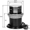 Orno Lizdas Baldinis lizdas Ø10cm, ištraukiamas iš stalviršio, su USB įkrovikliu ir 1,5m laidu, 3x2P+Z, 2xUSB, INOX, schuko