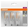 LED lemputės OSRAM FILAMENT BASE CLASSIC, E27, A60, 2700 K, 7 W, 806 lm, non-dim, 3 vnt