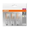 LED lemputės OSRAM FILAMENT BASE CLASSIC, E27, A60, 2700 K, 7 W, 806 lm, non-dim, 3 vnt