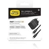 OTTERBOX SIENINIS Įkroviklis USB-C 20W + KABELAS USB-C 1M Baltas