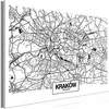 Artgeist Paveikslas - City Plan: Krakow (1 Part) Wide