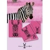 Aplankas dokumentams, sąsiuviniams PAGNA Zebra, A4, su gumele, rožinis