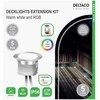 Išmanusis terasos žibintų pailginimo rinkinys DELTACO SMART HOME šilta balta šviesa ir RGB, sidabrinis / SH-DLEX01