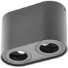 GTV Lubinis šviestuvas SENSO DUO, aliuminis, 83x165x110, IP20, maks. 50 W, apvalus, juodas