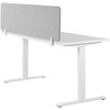 Beliani Rašomojo stalo pertvara WALLY 180 x 40 cm šviesiai pilka