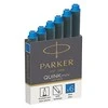 Rašalo kapsulės Parker, trumpos, mėlynos (6 vnt.)
